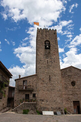 Fototapeta na wymiar medieval village in the mountains of the province of Girona