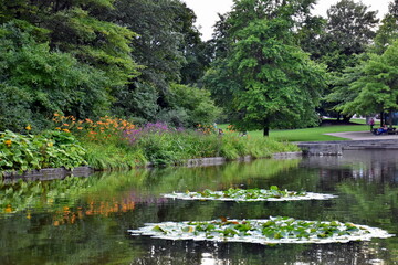 Planten un Blomen in Hamburg im Sommer