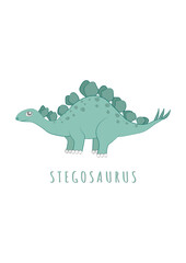 stegosaurus image for poster in nursery © Tatsiana