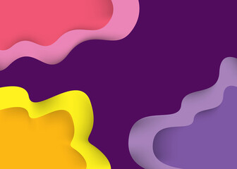 Abstract and colorful paper cut background design