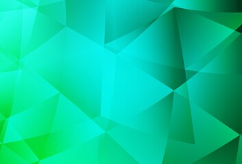 Obraz premium Light Green vector polygonal pattern.