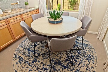 Round Dining Area Table With Five Chairs