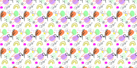 stylish pattern in colorful shades with abstraction and lines