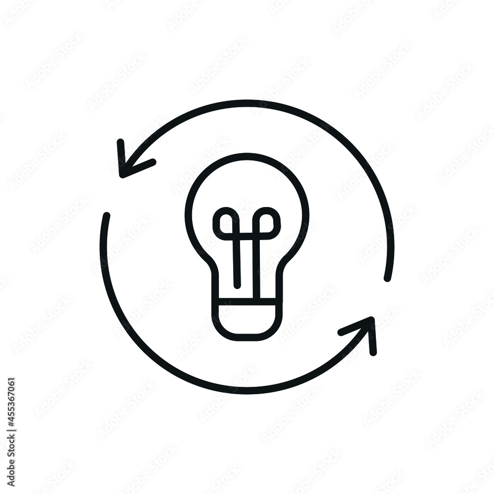 Poster light bulb linear icon. idea thin line customizable illustration. contour symbol. vector isolated ou