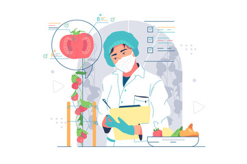 Scientist work on research in agriculture