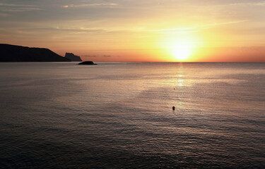Sunrise in the municipality of Altea, in the province of Alicante in Spain. - 455371086