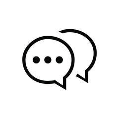 Speech web icon vector set. chat illustrator sign collection. message symbol or logo.