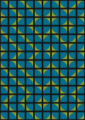 Abstract Geometric Pattern generative computational art illustration