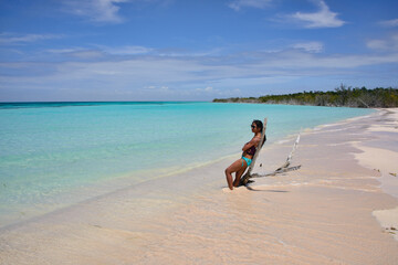 Obraz premium Caribbean's deserted beach, Cayo Jutías, Piñar del Río, Cub