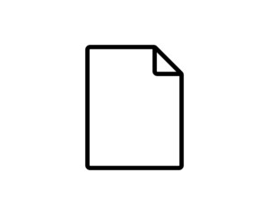Outline Document Icon isolated on grey background. Line File symbol for web site design, logo, app, UI. Editable stroke. Vector illustration, EPS10.