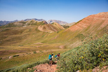 Ascending Frigid Air Pass on the Maroon Bells Loop, Aspen, Colorado, USA