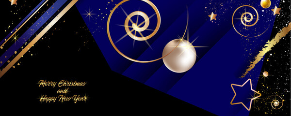 A universal version of the basis for a Wedding or Christmas gold elements dots circles and lines design black background abstract shiny color golden