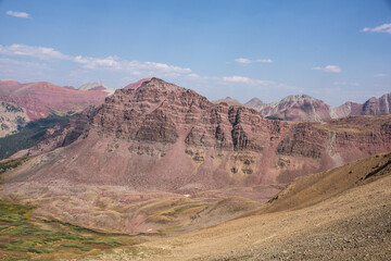 Beautiful alpine scenery on the Maroon Bells Loop, Aspen, Colorado, USA