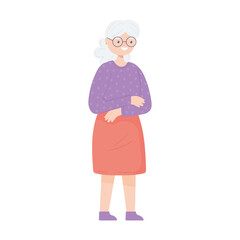 cute granny cartoon