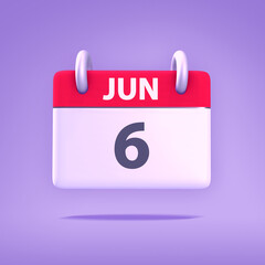 3D Calendar - June 6th
