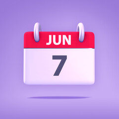 3D Calendar - June 7th