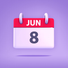 3D Calendar - June 8th