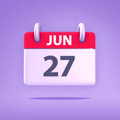 3D Calendar - June 27th