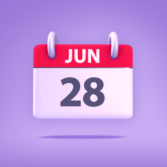 3D Calendar - June 28th