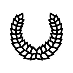 laurel wreath ancient rome line icon vector. laurel wreath ancient rome sign. isolated contour symbol black illustration