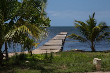 Rickety pier at La Esperance Cuba a town with almost no tourists
