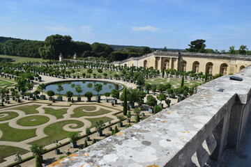 Railing over L'Orangerie Palace Gardens, Palace of Versailles, France