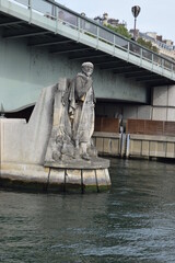 Zouave statue of the Alma bridge in Paris, France.