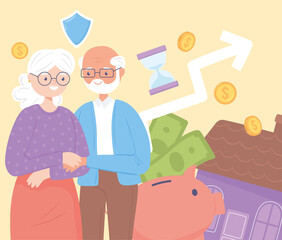 retirement plan and old couple