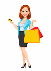 Concept of modern business woman