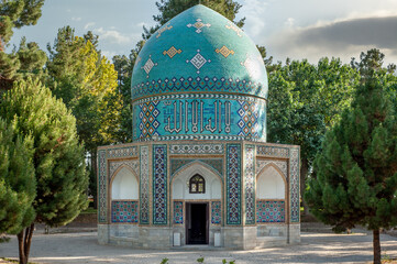 neyshapur, iran 27 july 2021 The Mausoleum or tomb of Attar of Nishapuri is located in Nishapur in northeastern Iran. Attar Neyshaburi Tomb