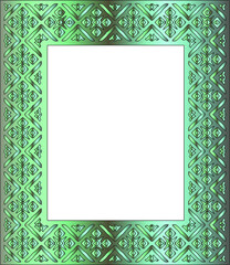 
Decorative frames for design template. Elegant element for design in Eastern style, place for text. green floral border. 