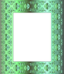 
Decorative frames for design template. Elegant element for design in Eastern style, place for text. green floral border. 