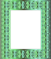 
Decorative frames for design template. Elegant element for design in Eastern style, place for text. green floral border. 