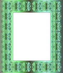 
Decorative frames for design template. Elegant element for design in Eastern style, place for text. green floral border. 