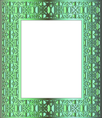 
Decorative frames for design template. Elegant element for design in Eastern style, place for text. green floral border. 