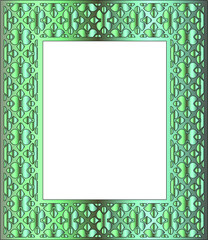 
Decorative frames for design template. Elegant element for design in Eastern style, place for text. green floral border. 