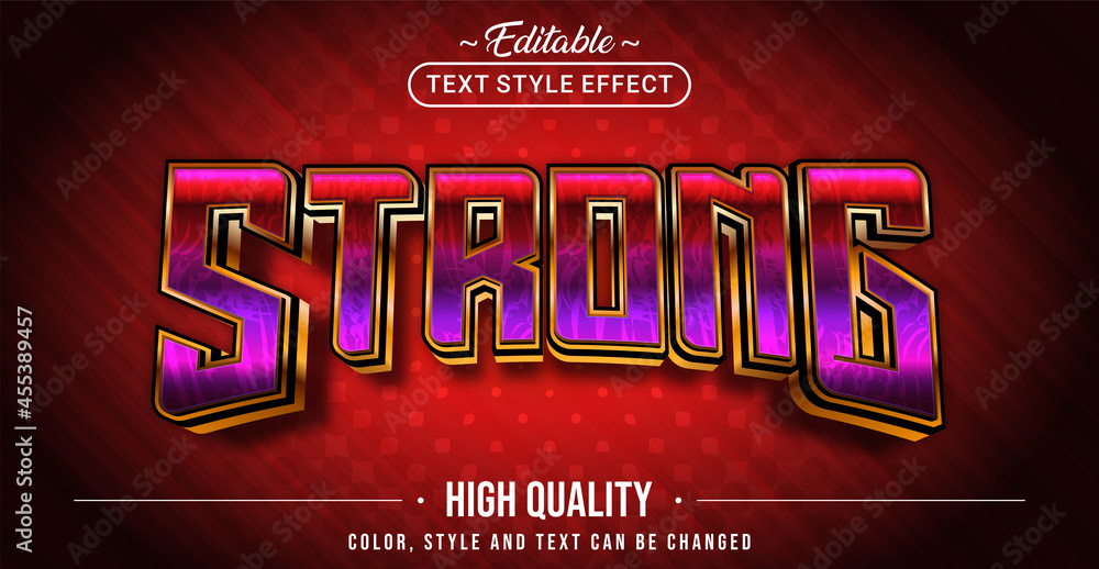 Poster Editable text style effect - Strong text style theme.