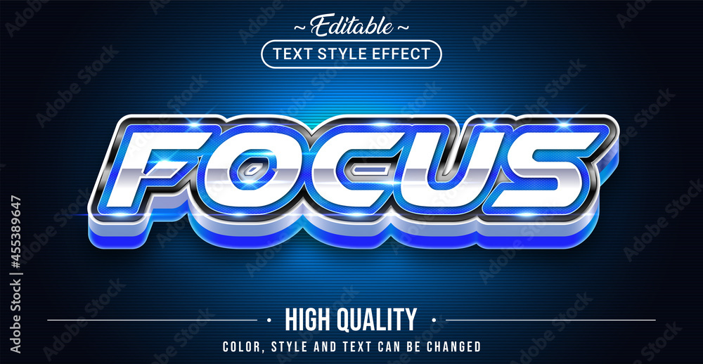 Poster Editable text style effect - Focus text style theme.