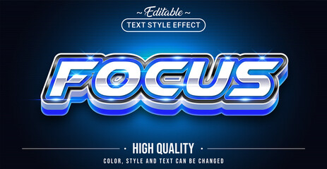 Editable text style effect - Focus text style theme.