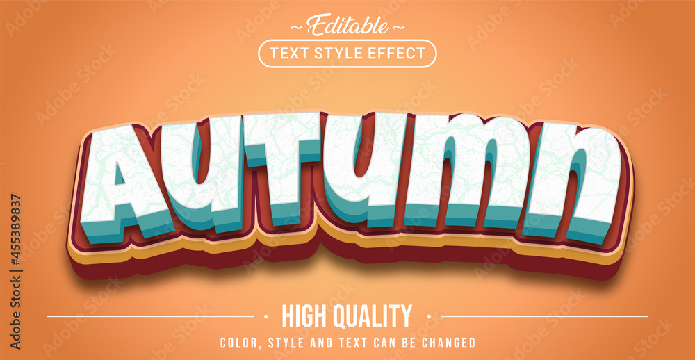 Poster Editable text style effect - Autumn text style theme.