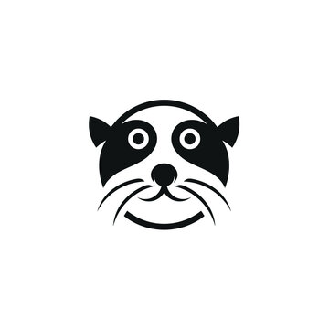  Otter Head Inspiration For Dark Circle Vector Logo Design