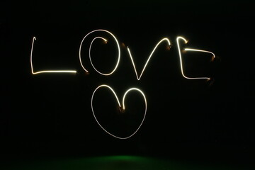 Amor letrero de luces