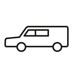 霊柩車のシンプルなアイコン/線画