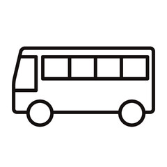 バスのシンプルなアイコン/線画