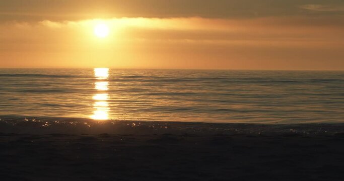 Sunset over the North Sea on Sylt