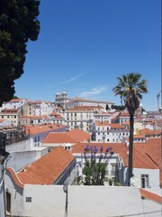 view of the old town in lisbon portugal