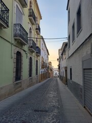 Fototapeta na wymiar narrow street in european town 