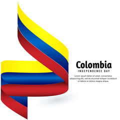 Happy independence day of Colombia. template, background. Vector illustration