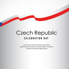 Fototapeta na wymiar Happy independence day of Czech Republic. template, background. Vector illustration