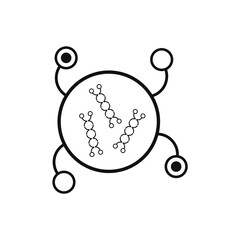 Obraz premium three DNA molecules in a circle